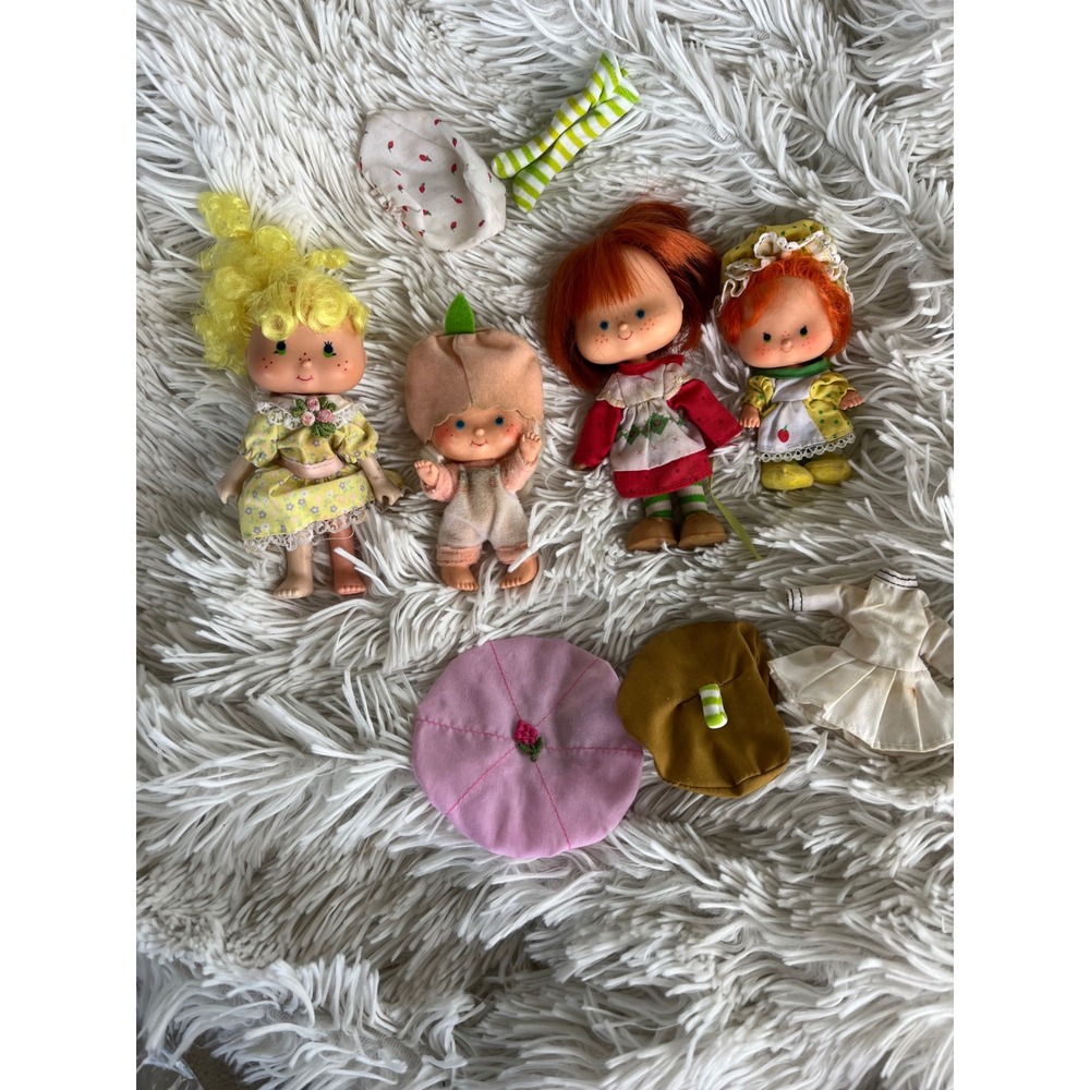 Vintage Strawberry‎ Shortcake Doll Lot Kenner 1980s Lemon Meringue Apricot Cafe